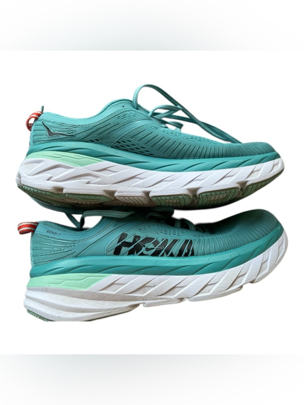 Hoka Bondi 7 Wide Running Shoes Teal Size 8.5D Women - Picture 3 of 7